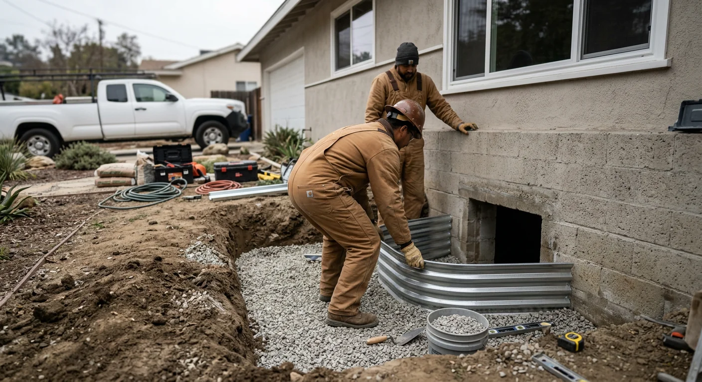 Window Well and Egress System for a Split-Level Property