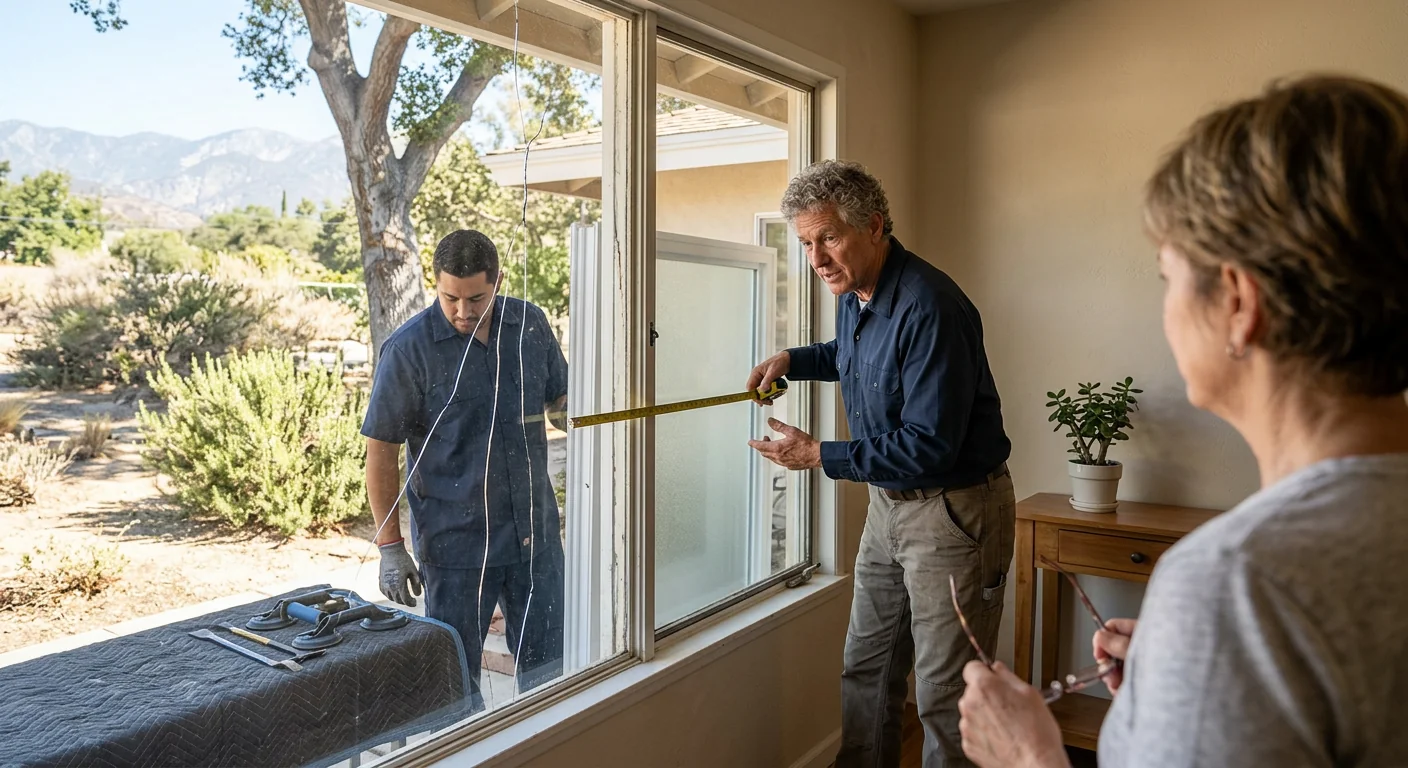 Cracked Picture Window Restoration in a Ranch Home